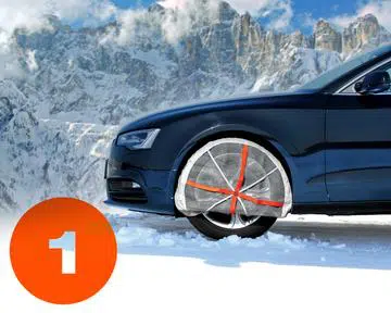etape montage 1 chaussettes à neige Autosock