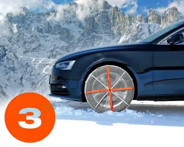 etape montage 3 chaussettes à neige Autosock